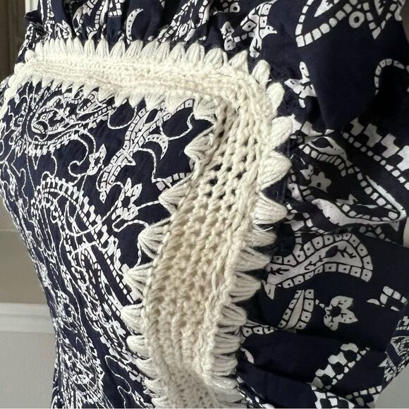 Sea New York Theodora Paisley Apron Midi Dress in Navy, NWT, Size 2 - Picture 14 of 15